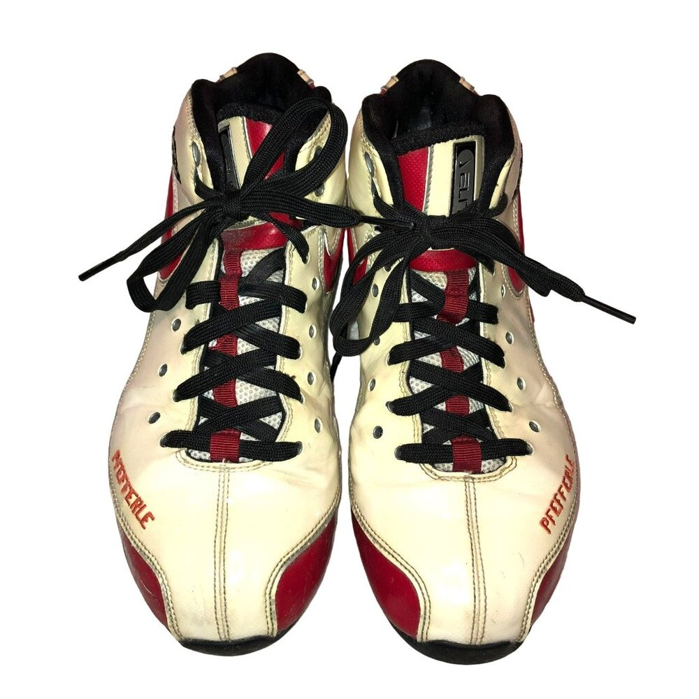 Nike Shox Elite Flight Sneakers Sz 7.5 Red White 352335-991Basketall Mens